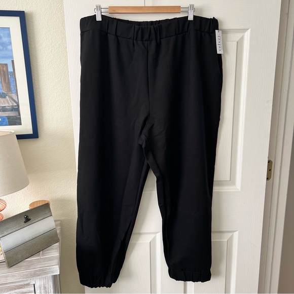 Velvet by Graham and Spencer Monterey Pant in Black Size 2X Elastic Waist Cuffs - Picture 4 of 13